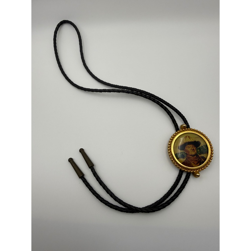Unbranded John Wayne Bolo Tie OS Western Cowboy Americana Vintage Film Retro